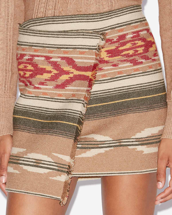 Isabel Marant Adelaide Skirt in Camel