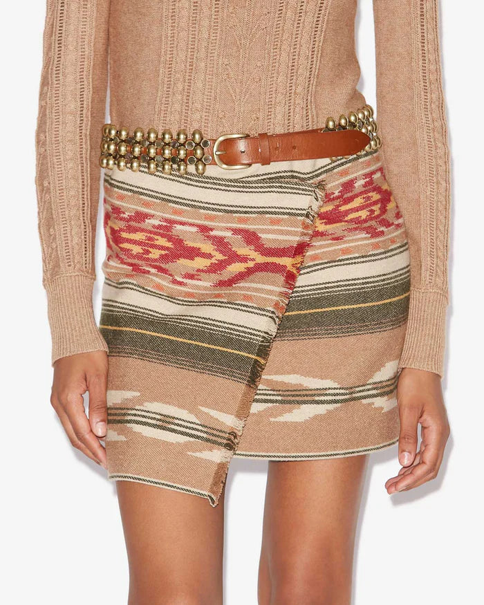 Isabel Marant Adelaide Skirt in Camel