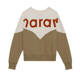 Isabel Marant Houston Sweatshirt in Ecru and Dark Khaki