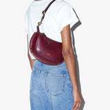 Isabel Marant Oskan Moon Shoulder Bag in  Burgundy