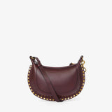 Isabel Marant Oskan Moon Shoulder Bag in  Burgundy