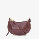 Isabel Marant Oskan Moon Shoulder Bag in  Burgundy