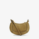 Isabel Marant Oskan Moon Shoulder Bag in Taupe and Gold