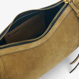 Isabel Marant Oskan Moon Shoulder Bag in Taupe and Gold