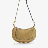 Isabel Marant Oskan Moon Shoulder Bag in Taupe and Gold