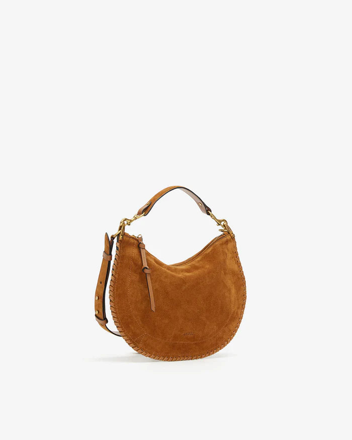 Isabel Marant Oskan Soft Zip Shoulder Strap Bag in Cognac