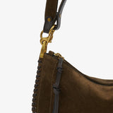 Isabel Marant Oskan Soft Zip Shoulder Bag in Bronze