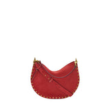 Isabel Marant Oskan Moon Soft Zip Shoulder Strap Bag in Scarlet Red