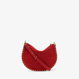 Isabel Marant Oskan Moon Soft Zip Shoulder Strap Bag in Scarlet Red