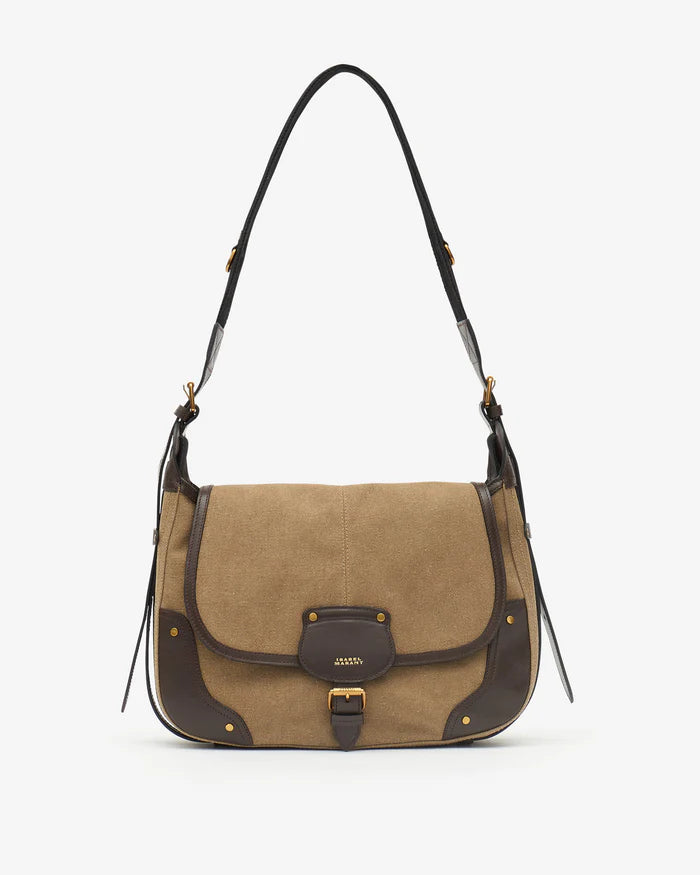 Isabel Marant Sierra Shoulder Strap Bag in Khaki