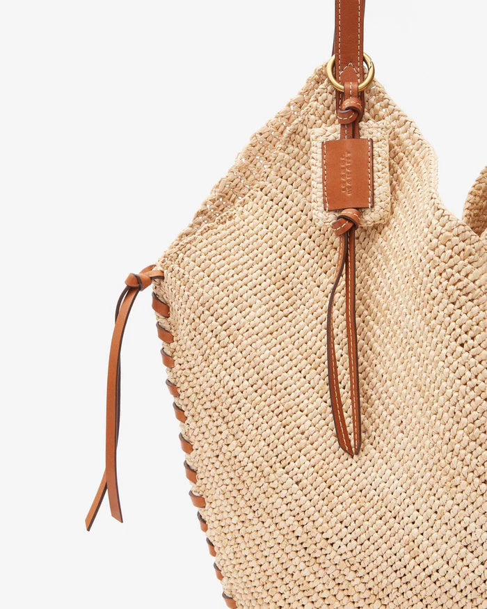 Isabel Marant Tampa Bag in Natural and Cognac