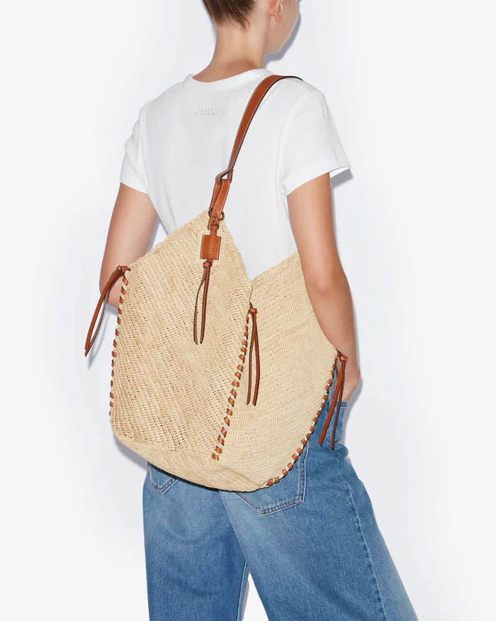 Isabel Marant Tampa Bag in Natural and Cognac