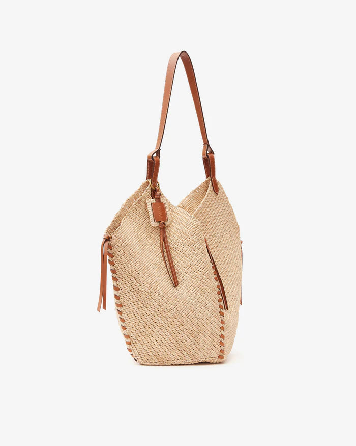 Isabel Marant Tampa Bag in Natural and Cognac