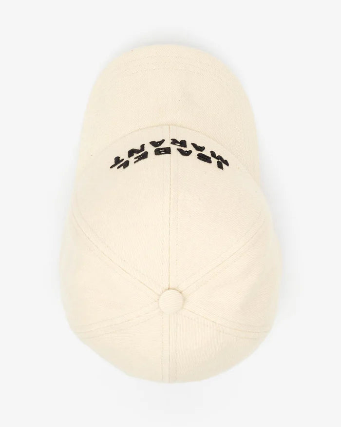 Isabel Marant Tyron Cap in Ecru and Black