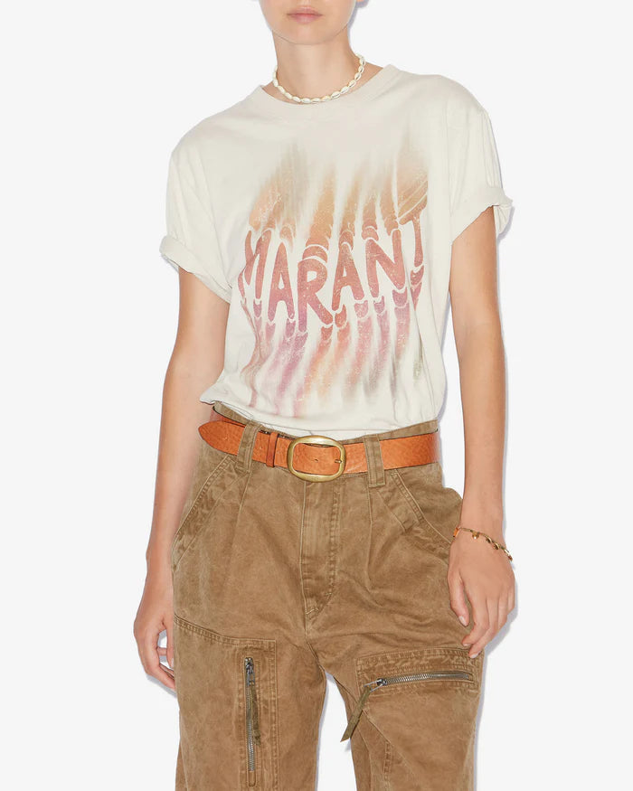 Isabel Marant Zoeline T-Shirt in Ecru