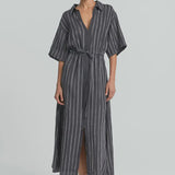 Jac and Jack Dusk Dress in Vintage Black and White Stripe