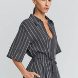 Jac and Jack Dusk Dress in Vintage Black and White Stripe