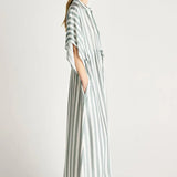 Jac and Jack Breton Dress in Fennel and Ecru
