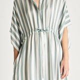 Jac and Jack Breton Dress in Fennel and Ecru