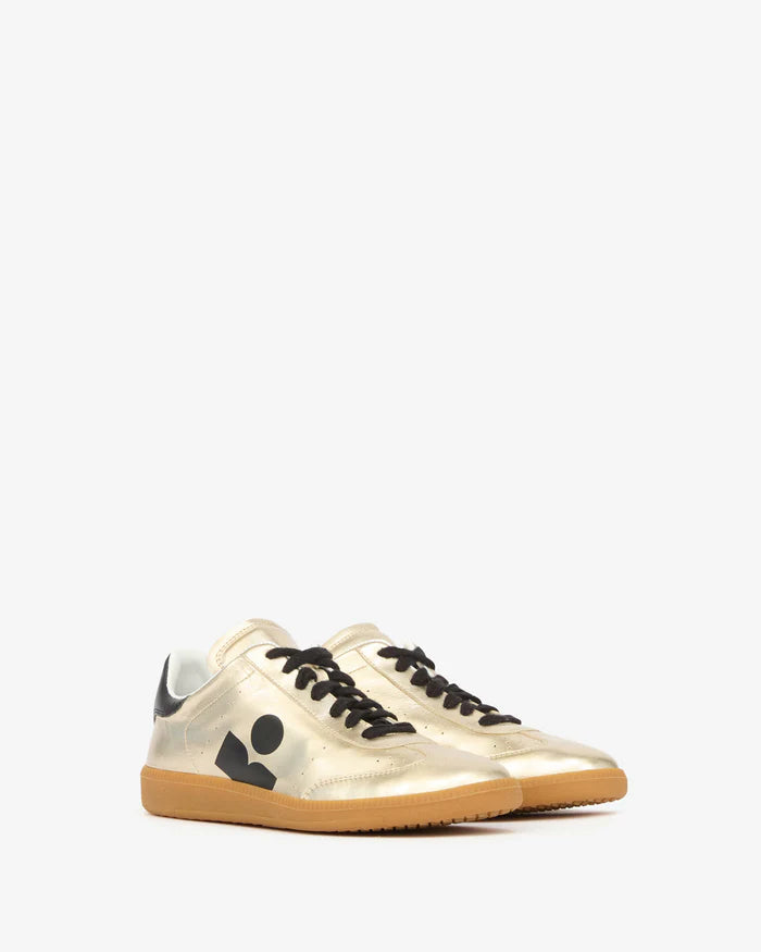 Isabel Marant Kaycee Sneakers in Light Gold and Black