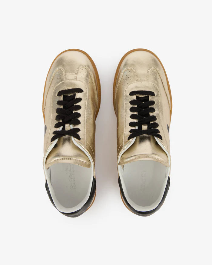 Isabel Marant Kaycee Sneakers in Light Gold and Black