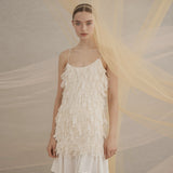 Luxe De Valentina Heartbreak  Mini Dress in Ivory