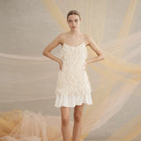 Luxe De Valentina Heartbreak  Mini Dress in Ivory