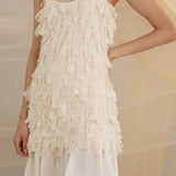 Luxe De Valentina Heartbreak  Mini Dress in Ivory