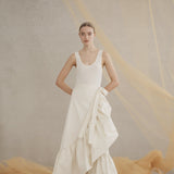 Luxe De Valentina La Scala Wrap Skirt in Ivory