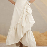 Luxe De Valentina La Scala Wrap Skirt in Ivory