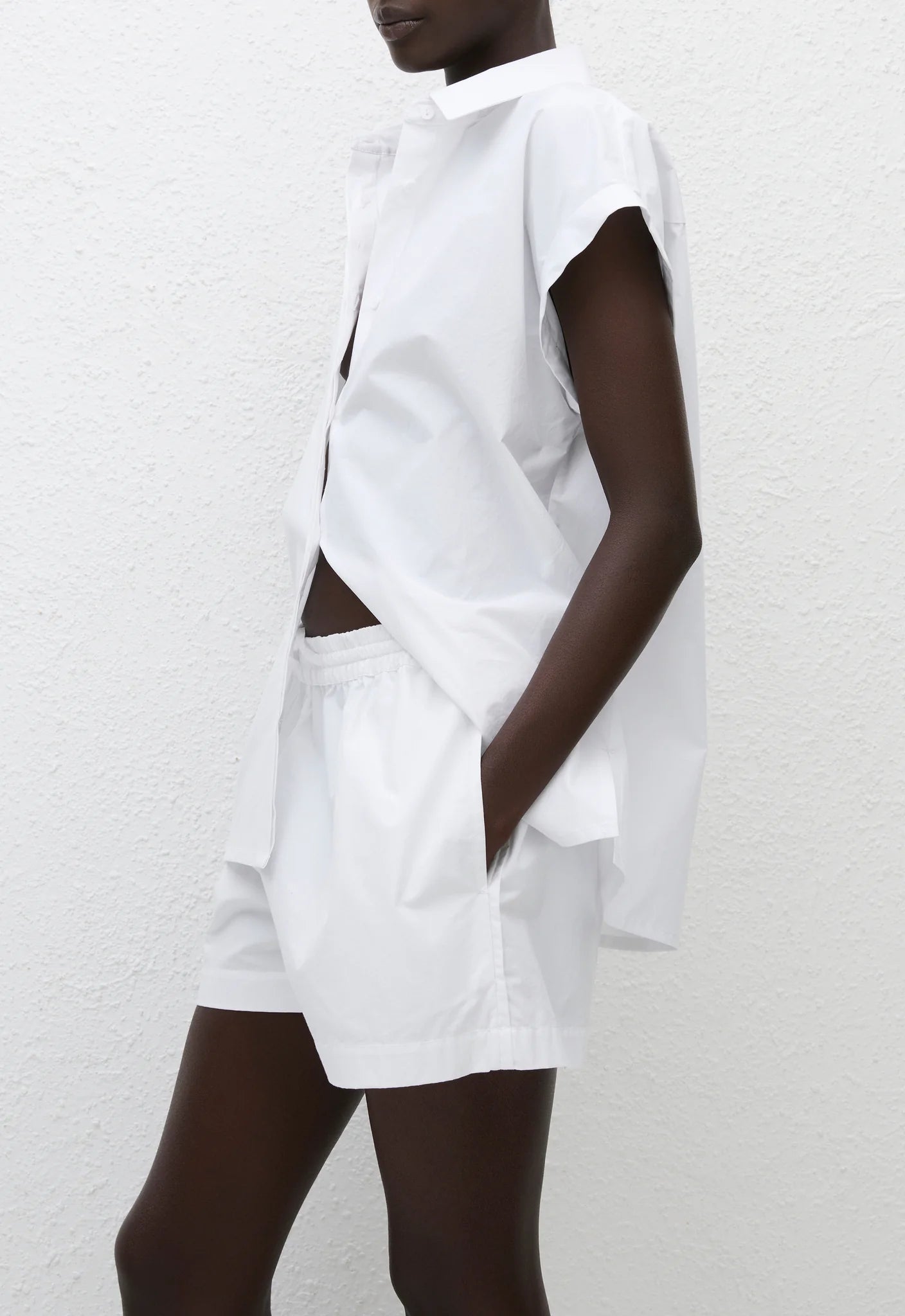 Matteau Relaxed Sleeveless Shirt in White