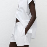 Matteau Relaxed Sleeveless Shirt in White
