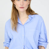 LMND Chiara Long Sleeve Shirt In Grape Mist
