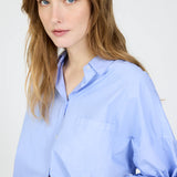 LMND Chiara Long Sleeve Shirt In Grape Mist