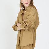 LMND Chiara Long Sleeve Shirt In Khaki