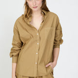 LMND Chiara Long Sleeve Shirt In Khaki