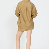 LMND Chiara Long Sleeve Shirt In Khaki