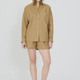 LMND Chiara Long Sleeve Shirt In Khaki