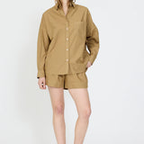 LMND Chiara Long Sleeve Shirt In Khaki
