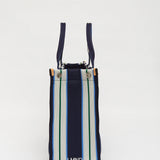 LMND Rialto Large Tote Bag in Navy and Ink Blue and Verde