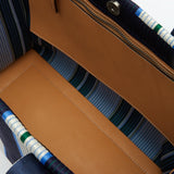 LMND Rialto Large Tote Bag in Navy and Ink Blue and Verde