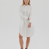 LMND Chiara Shirt Dress Classic in White