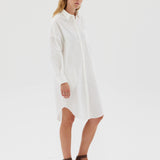 LMND Chiara Shirt Dress Classic in White