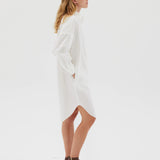 LMND Chiara Shirt Dress Classic in White