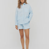LMND Chiara Long Sleeve Shirt Classic in Sky