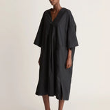 Lee Mathews Poplin Oversized tee Dress in Black
