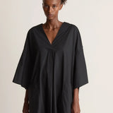 Lee Mathews Poplin Oversized tee Dress in Black