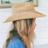 Lack Of Colour Raffia Cowboy Hat in Natural