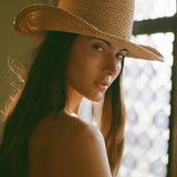 Lack Of Colour Raffia Cowboy Hat in Natural