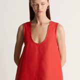 Lee Mathews Carmen dress in Cherry